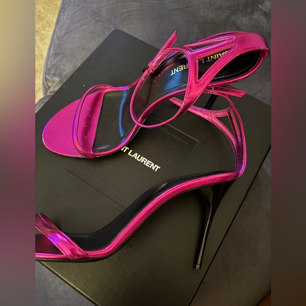 Ysl metallic heels